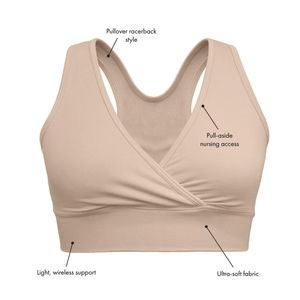 3 Kindred Bravely Organic Cotton Nursing & Sleep Bra Racerback Medium Busty